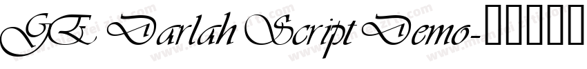 GE Darlah Script Demo字体转换
